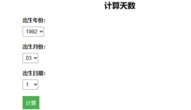 计算出生至今活了多少天HTML源码 - 花火博客